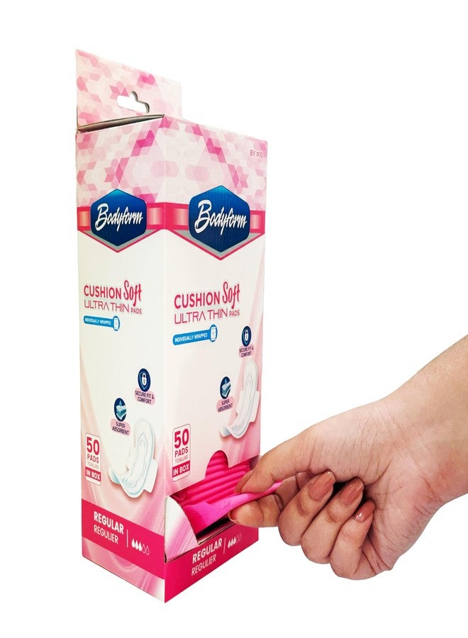 Bodyform Ultra Thin Sanitary Pads with Easy Pull‑Tab Dispenser | 50 Count (Pack of 1) Individually Wrapped Feminine Napkins for Schools, Offices and Public Restrooms - Image 1